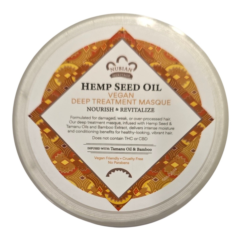Nubian Hemp Seed Oil Vegan Deep Treatment Masque For Hair 11.5oz / 326g